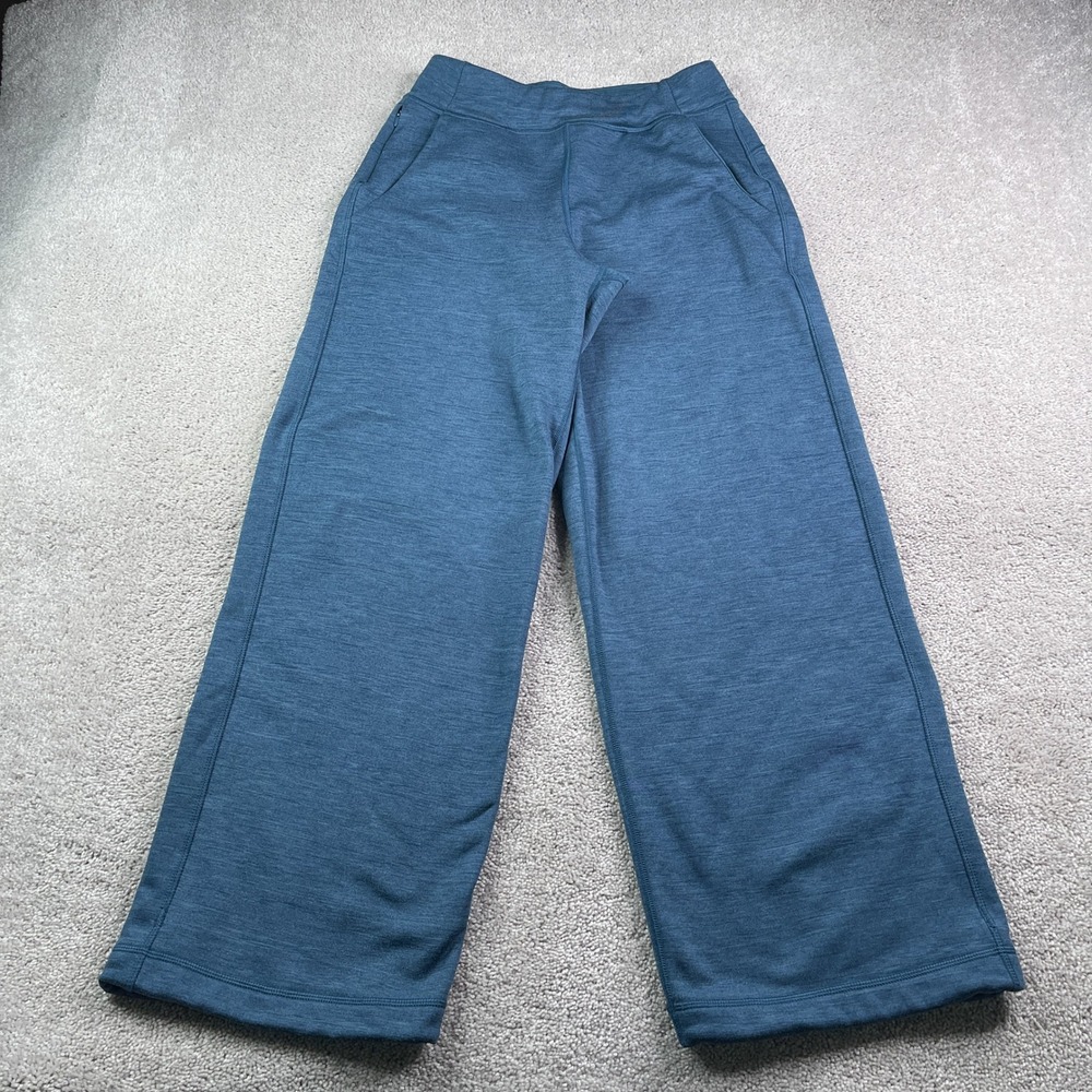 Title Nine Pants Womens Medium Blue Crash Thermaplush Fleece Wide Leg‎ Hiking